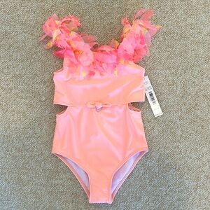 Nicole Miller One-Piece Chiffon Petal Swimsuit